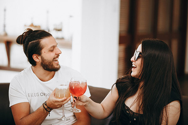 Be Honest On Date - Couple Drinking Wine